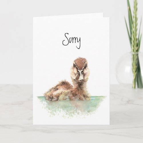 Sorry Angry Duck Encouragement Job Loss Card