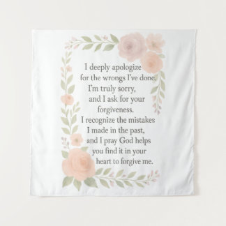 Sorry/Apology\ Forgiveness Floral  Tapestry