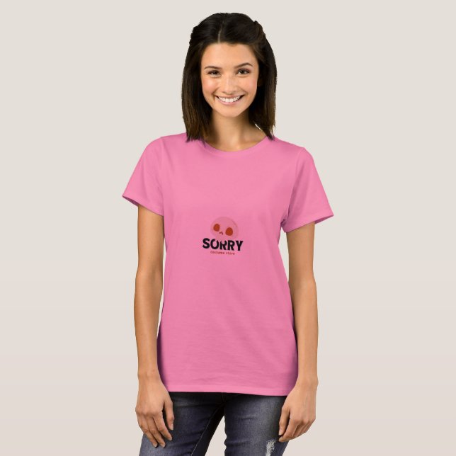 “Sorry & Birds Logo T-shirt | Pink Women’s Tee” (Front Full)
