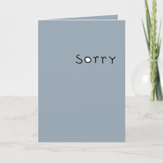 sorry black Card