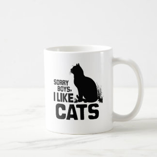 SORRY BOYS I LIKE CATS -.png Coffee Mug