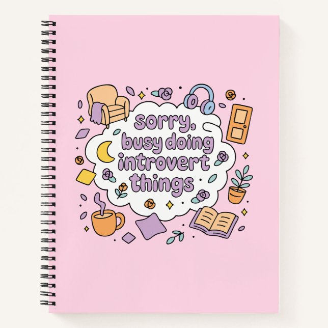 Sorry busy doing introvert things notebook (Front)