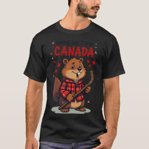 Sorry But I Love Canada Funny Beaver Hockey Maple T-Shirt