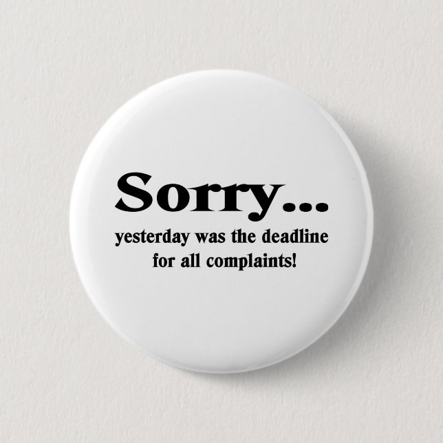 Sorry Button (Front)