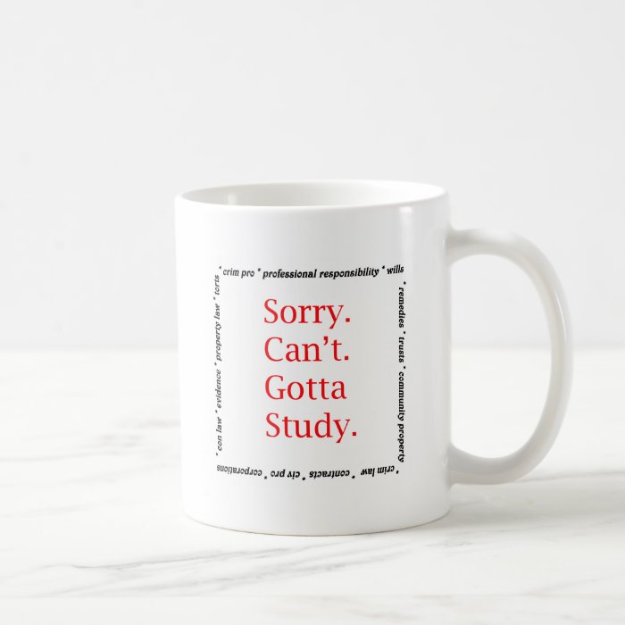 Sorry, Can'tGotta study. Mugs