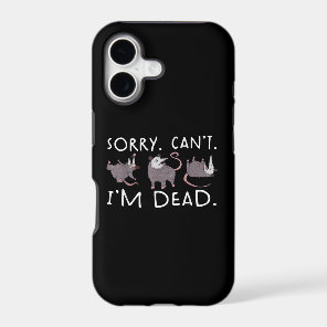 Sorry Can't Possum Dead Funny Opossum Fake Death T iPhone 17 Case