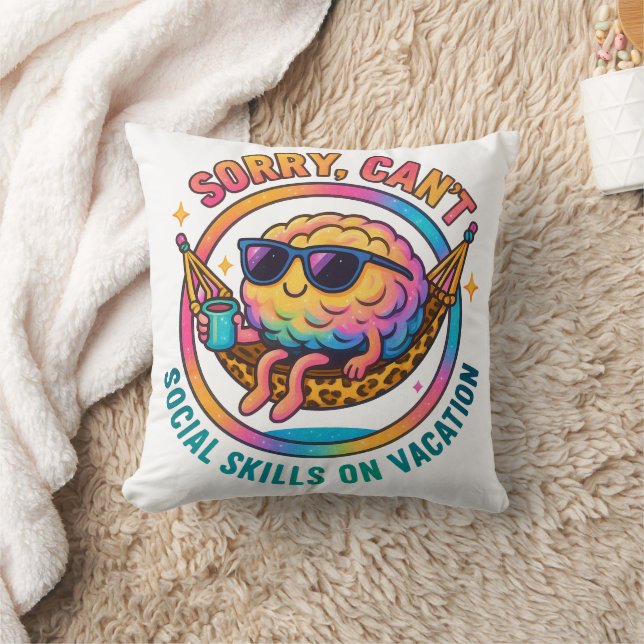 Sorry Can't.... Throw Pillow (Blanket)