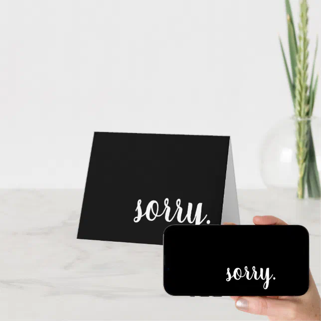 sorry card | Zazzle