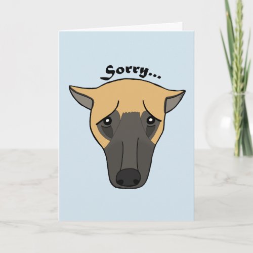 Sorry Card German Shepard Dog Im sorry card