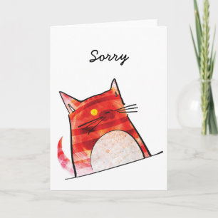 Sorry Cat Card