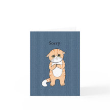 Sorry Cat Cute Sad Orange Tabby Cat Apology