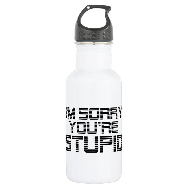 Sorry Coal Stainless Steel Water Bottle (Front)