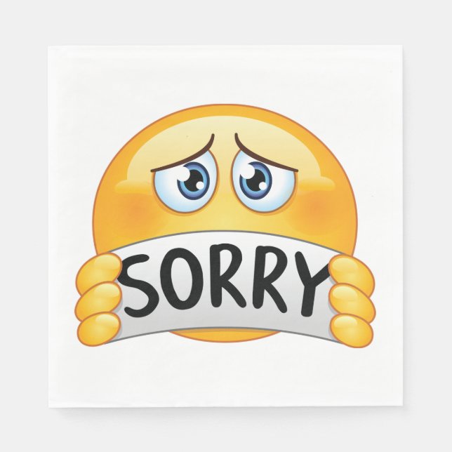 Sorry Emoticon Napkins (Front)