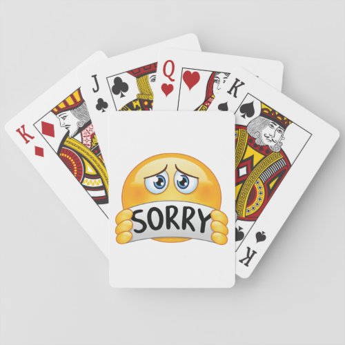 Sorry Emoticon Playing Cards