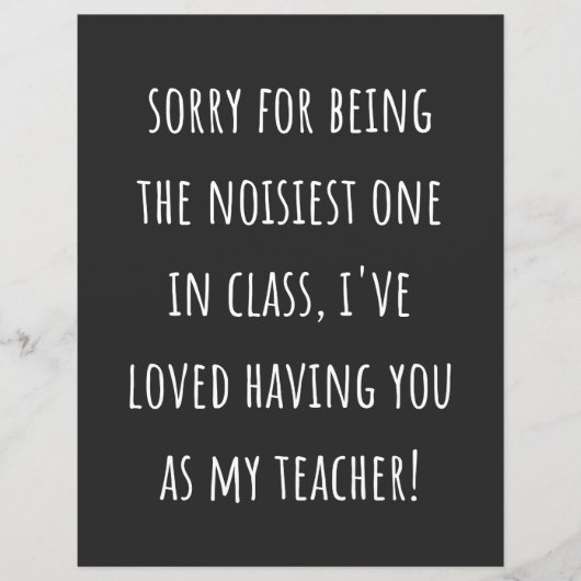 sorry for being the noisiest one in class (Front)
