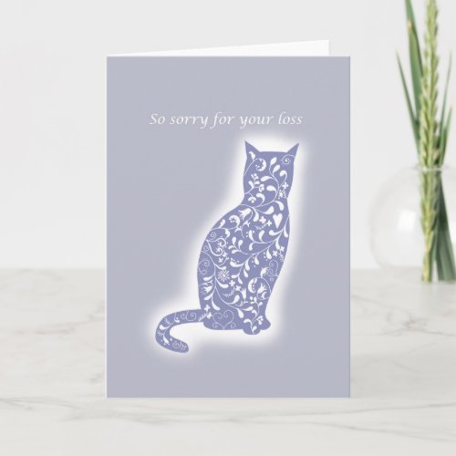 Sorry for cat loss Pet loss Cat death sympathy Card