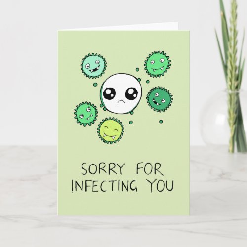 Sorry For Infecting You Get Well Cell Card