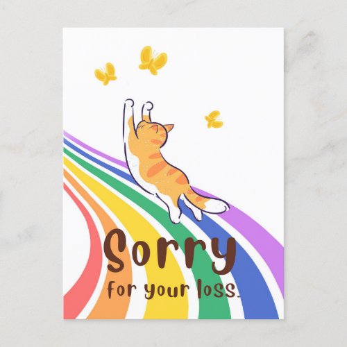 Sorry for the Loss of Your Cat Postcard