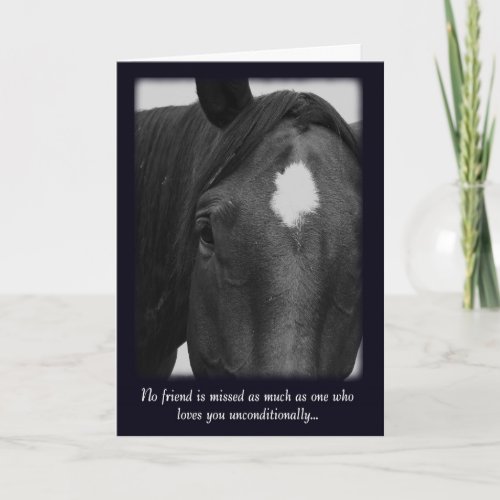 Sorry for the Loss of Your Horse Sympathy Card