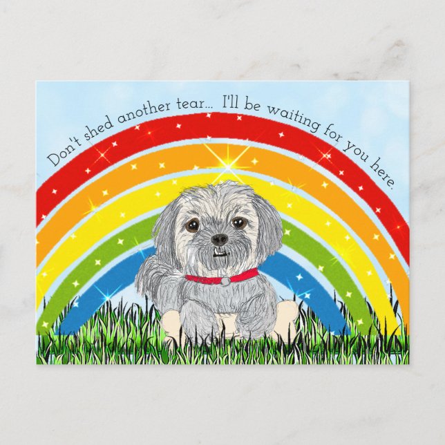 Sorry for your Loos, Dog Memorial Holiday Postcard (Front)