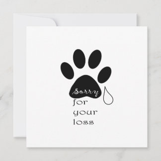 Sorry for your loss Pet sympathy card