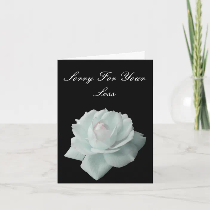 Sorry For Your Loss Sympathy Card Zazzle Com