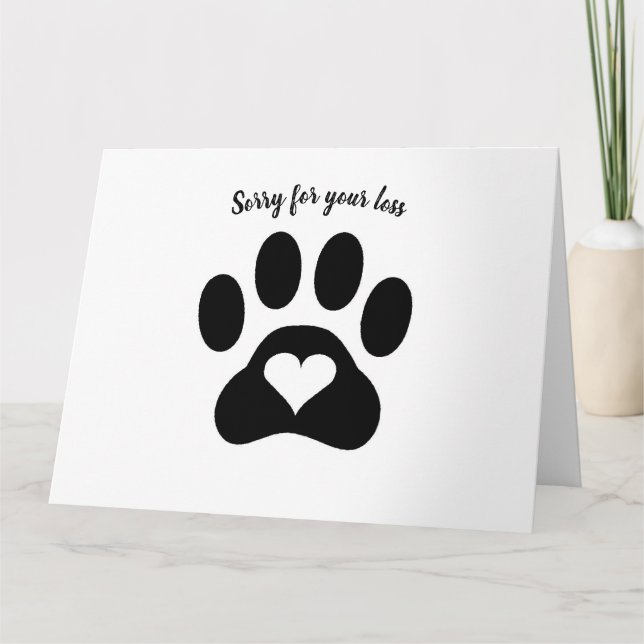 Sorry for your loss thank you card (Front)