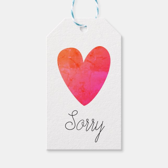 Sorry Gift Tags (Front)
