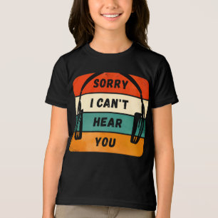 Sorry I can’t hear you - Retro Headphones Tri-Blend Shirt