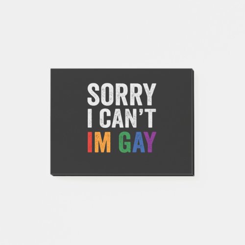 Sorry I Cant Im Gay Funny Pride Month Gift Post_it Notes