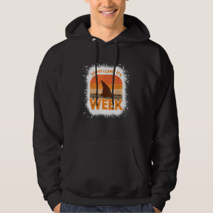 Sorry I Can't It's Shark Fin Week Vintage Fin Ble Hoodie