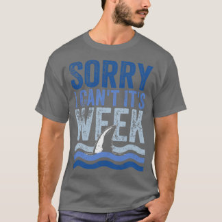 Sorry I Cant Its Week Funny Shark, Vintage T-Shirt