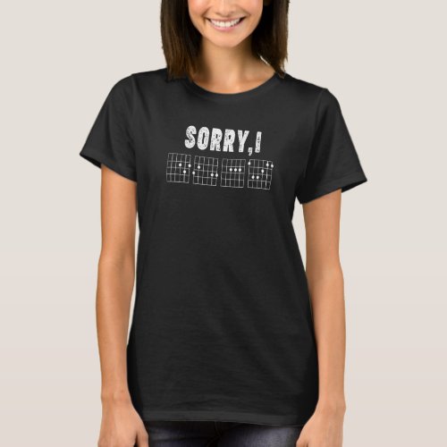 Sorry I DGAF Chords Guitar Guitarist Musicians  T_Shirt