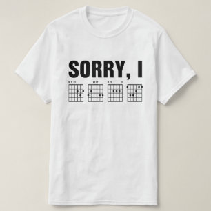Sorry, I DGAF Funny Hidden Message Guitar Chords T-Shirt