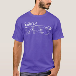 Sorry I DGAF Hidden Message Guitar Chords Music No T-Shirt