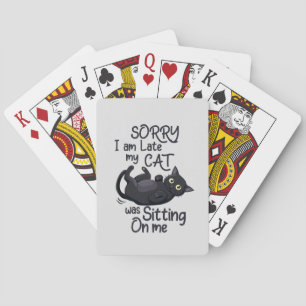 Sorry I’m Late – Cat Rules! Poker Cards