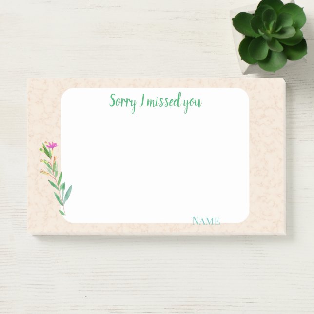 Sorry I missed you customize on marble design  Post-it Notes (Office)