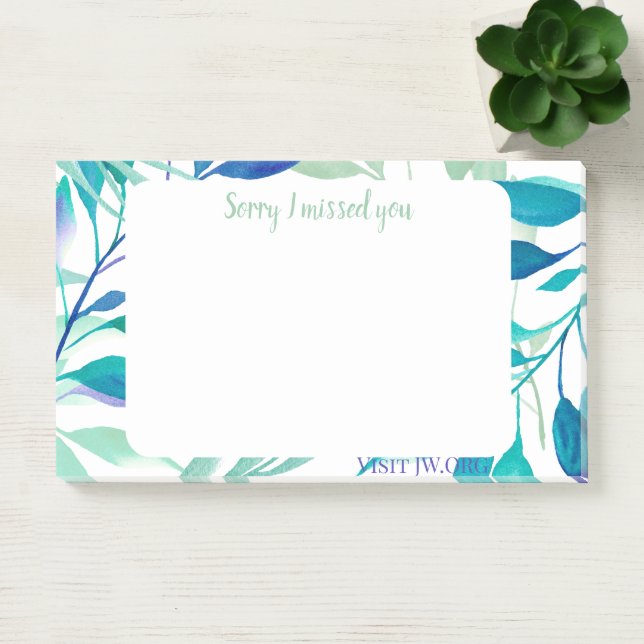 Sorry I missed you. Visit Jw.org  Post-it Notes (Office)
