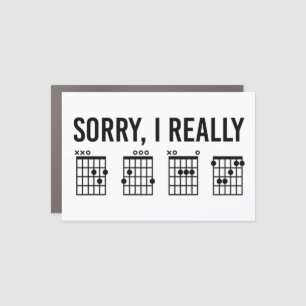 Sorry, I Really DGAF Guitar Chords Funny Car Magnet
