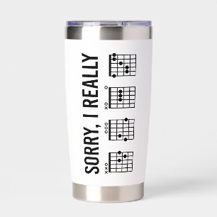 Sorry, I Really DGAF Guitar Chords Funny Insulated Tumbler