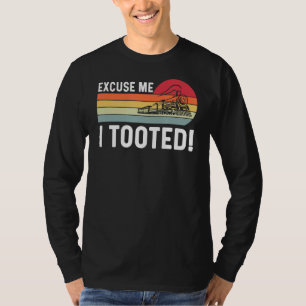 Sorry I Tooted Train Railfan Model Train Men Kids T-Shirt