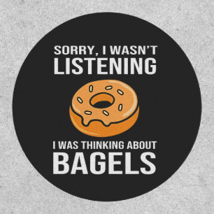 Sorry I Was thinking about Bagels Jewish Hanukkah Patch