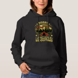 Sorry I wasn't vintage scouting camping boy hiking Hoodie