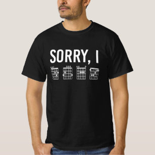 Sorry IDGAF Funny Guitar Chords Music Humor T-Shirt