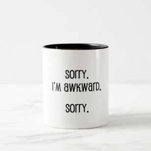 Sorry I'm Awkward Two-Tone Coffee Mug