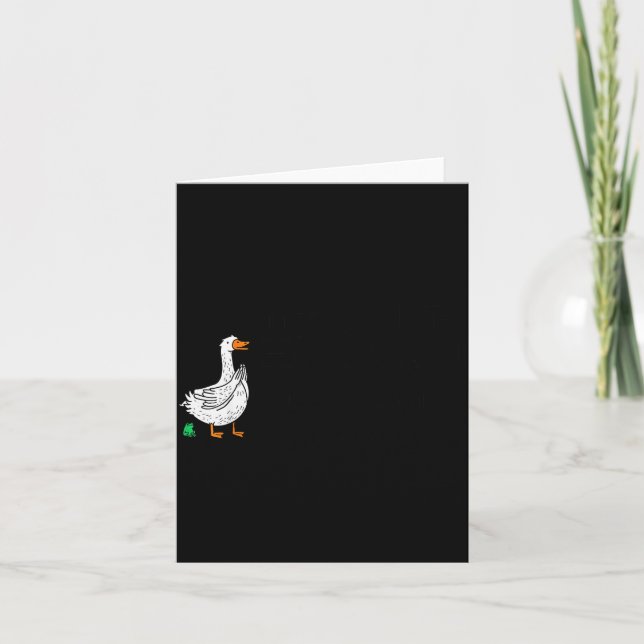 Sorry I'm Late Funny Goose Christian Bible Verse F Card (Front)