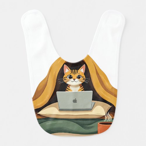 Sorry I'm Late I Didn't Want To Come Introvert Cat Baby Bib