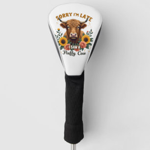 Sorry I'm Late I Saw a Fluffy Cow Vintage Highland Golf Head Cover