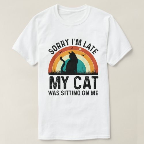 Sorry Im late my cat was sitting on me vintage T_Shirt