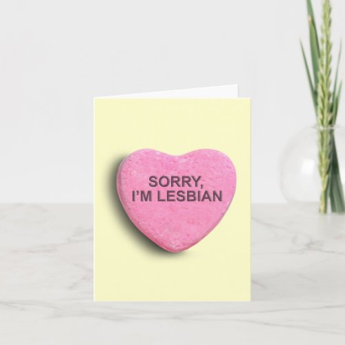 Sorry Im Lesbian Holiday Card